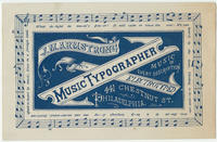 J.M. Armstrong, music typographer, music of every description electrotyped, 441 Chestnut St., Philadelphia.