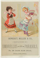 Benedict, Miller & Co., manufacturers of umbrellas and parasols, No. 39 North Sixth Street, Philadelphia.