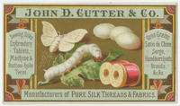 John D. Cutter & Co. manufacturers of pure silk threads & fabrics.