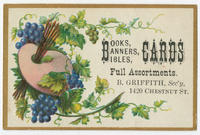 Books, banners, bibles, cards, full assortments. B. Griffith, sec'y, 1420 Chestnut St.