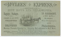 McClees' Express, between Bryn Mawr and Philadelphia.