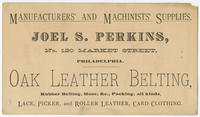 Joel S. Perkins, No. 120 Market Street, Philadelphia.