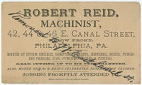 Robert Reid, machinist, 42, 44 & 46 E. Canal Street, below Front, Philadelphia, Pa.