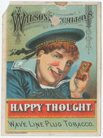 Wilson & McCallay's Happy Thought. Wave line plug tobacco.