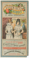 "Queen Bess" corset and skirt supporter. This is by far the best corset and skirt supporter ever made and is warranted in every particular. Manufactured only by the Worcester Corset Co., Worcester, Mass.