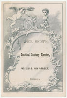 Thos. Brown, practical sanitary plumber, No. 221 S. 16th Street, Philad'a.