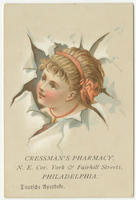 Cressman's Pharmacy, N.E. cor. York & Fairhill Streets, Philadelphia. Deutsche Apotheke.