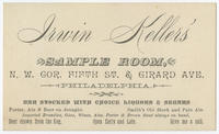 Irwin Keller's sample room, N.W. cor. Fifth St. & Girard Ave., Philadelphia.