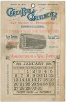 Carey, Bro. & Grevemeyer, 423 Market St., Philadelphia, booksellers, stationers and blank book manufacturers, paper curtains, oil shades and shading, floor and table oil cloth. Also, jobbers and manufacturers of wall paper.