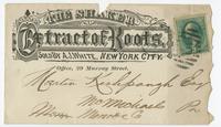 The Shaker extract of roots. Sold by A.J. White, New York City. Office, 29 Murray Street.
