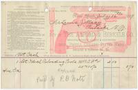 Bo't of the Alford & Berkele Co. Manufacturers' agents & exporters guns, pistols, cutlery, plated ware, specialties in hardware, etc., etc. P.O. Box 2002. 77 Chambers Street.