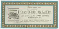 Yohn's carriage manufactory, cor. Apple and Evans streets, Pottstown, Pa.