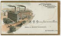 H.D. Druckenmiller, dealer in musical instruments. Kutztown, Pa.