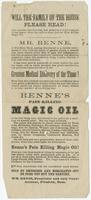 [Materials relating to Renne's Pain Killing Magic Oil, manufactured and marketed by Wm. Renne & Sons, of Pittsfield, Mass.]