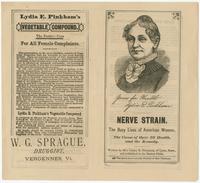 [Collection of advertisements and other promotional materials relating to proprietary medicines manufactured by the Lydia E. Pinkham Medicine Company, of Lynn, Mass.]