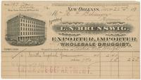 [Billheads of L. N. Brunswig, exporter, importer and wholesale druggist, New Orleans, La.]