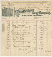 Bought of Collins Brothers Drug Company, wholesale druggists. 418, 420, 422 & 424 N. 2d. St.