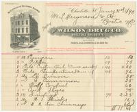 [Billhead and envelopes of Wilson Drug Co., wholesale druggists, Charlotte, N.C.]