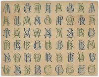 [Collection of designs for letters and monograms, by J.M. Bergling.]