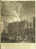 The conflagration of the Masonic Hall Chesnut Street Philadelphia. Which occured on the night of the 9th of March 1819