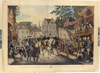 Washington's triumphal entry into New York, Nov. 25th, 1783