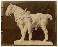 [Working plaster sculpture of D.C. French and E.C. Potter Columbian Exposition statue of African American teamster with work horse]
