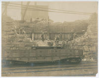 [Construction crew near railroad tracks, July 8, 1904]