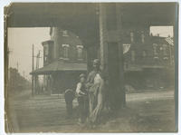 [African American worker at a work site near the Trenton Elevated Railroad Bridge in Philadelphia.]