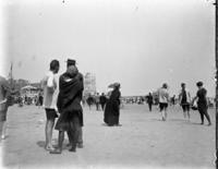 [Beach scene, with boardwalk, New Jersey?]