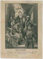 John Brown meeting the slave mother and her child on the steps of Charlestown jail on his way to execution.