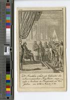 Dr. Franklin erhalt, als Gesandter des Americanischen Frey Staats, seine erste Audienz in Frankreich, zu Versailles. am 20ten Martz 1778.