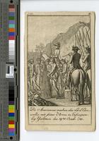 Die Americaner machen den Lord Cornwallis mit seiner Armee zu Gesangnen, bey Yorktown den 19ten Octobr 1781.