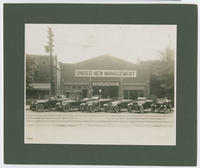 [B.F. Goodrich Rubber Company's national tire testing fleet at Lincoln Way garage, 52nd & Lancaster, West Philadelphia]