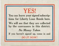 "Yes!" Liberty Loan Bonds