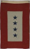 Four Blue Stars on Banner