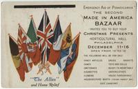 "The Allies" and Home Relief, Emergency Aid of Pennsylvania, The Second Made in America Bazaar