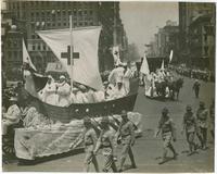 Floats in Red Cross Parade to aid Big Drive for membership