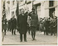 Gov. W. C. Sproul & son Jack led the Union League in Peace Parade on Armistice Day, Nov. 11, 1918