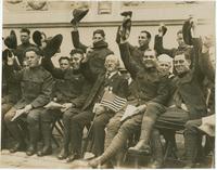 Returned wounded boys of 28th Division with G.A.R. veteran in Philadelphia, May 15, 1919