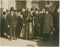 Mayor Smith, Cardinal Mercier, and Archbishop Dougherty at Independence Hall, September 26, 1919