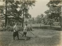 [Lawn work at Little Wakefield Demonstration Center]