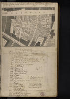 A New & correct plan of all the houses destroy'd and damaged by the fire which began in Exchange Alley, Cornhill, on Friday, March 25th, 1748.