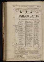 List of the inhabitants, of the united parishes of St. Bennet-Grace-Church, and St. Leonard-Eastcheap.