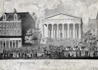 The gold & silver artificers of Phila. In civic procession 22 Feb 1832. [graphic] / M.E.D. Brown's Lith. No. 5 Library St.