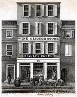 [Wine & liquor store. Charles Egner 10 North Third Street, Philadelphia] [graphic] / On stone by W. L. Breton.