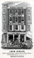 John Hibler, importer & wholesale dealer in foreign & American wines & liquors. No. 56, North Third Street, (second door above Arch,) Philadelphia. [graphic] / On stone by W.H. Rease, 17 So. 5th St., Phila.