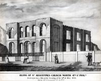 Ruins of St. Augustines Church North 4th Street Phila. Destroyed by a mob on the evening of the 8th of May 1844. [graphic] / L.F.