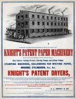 Knight's patent paper machinery. [graphic].