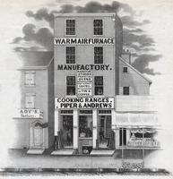 [Piper & Andrews, warm air furnace manufactory. Cooking ranges. 82 North Sixth Street, Philadelphia] [graphic].