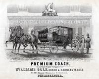 Williams Ogle, coach & harness maker No. 280, Chesnut Street, above 10th south side, Philadelphia. [graphic] / On stone by W. H. Rease, 17 So. 5th. St.